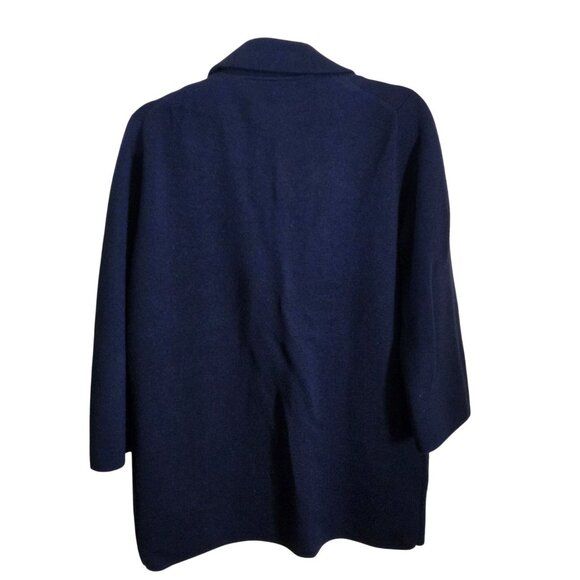 J. Crew Sophie Sweater Blazer Navy 100% Merino Wool Pockets Open Front Size S - Picture 3 of 9